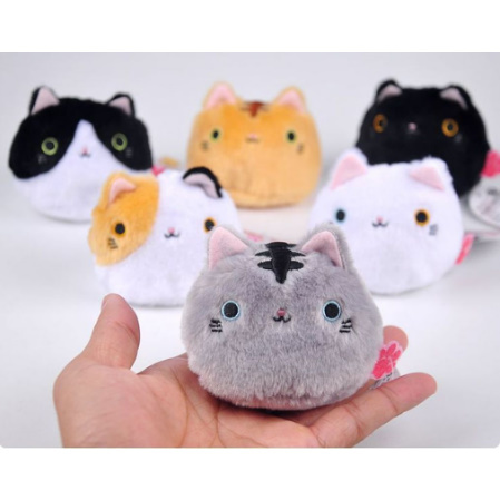 Tanakasan Shop I0019 1円 人気 ねこだんご ２個セット かわいい 8cm 猫 ぬいぐるみ キーホルダー ギフト プレゼント 人形 子供 誕生日売切れ色あり