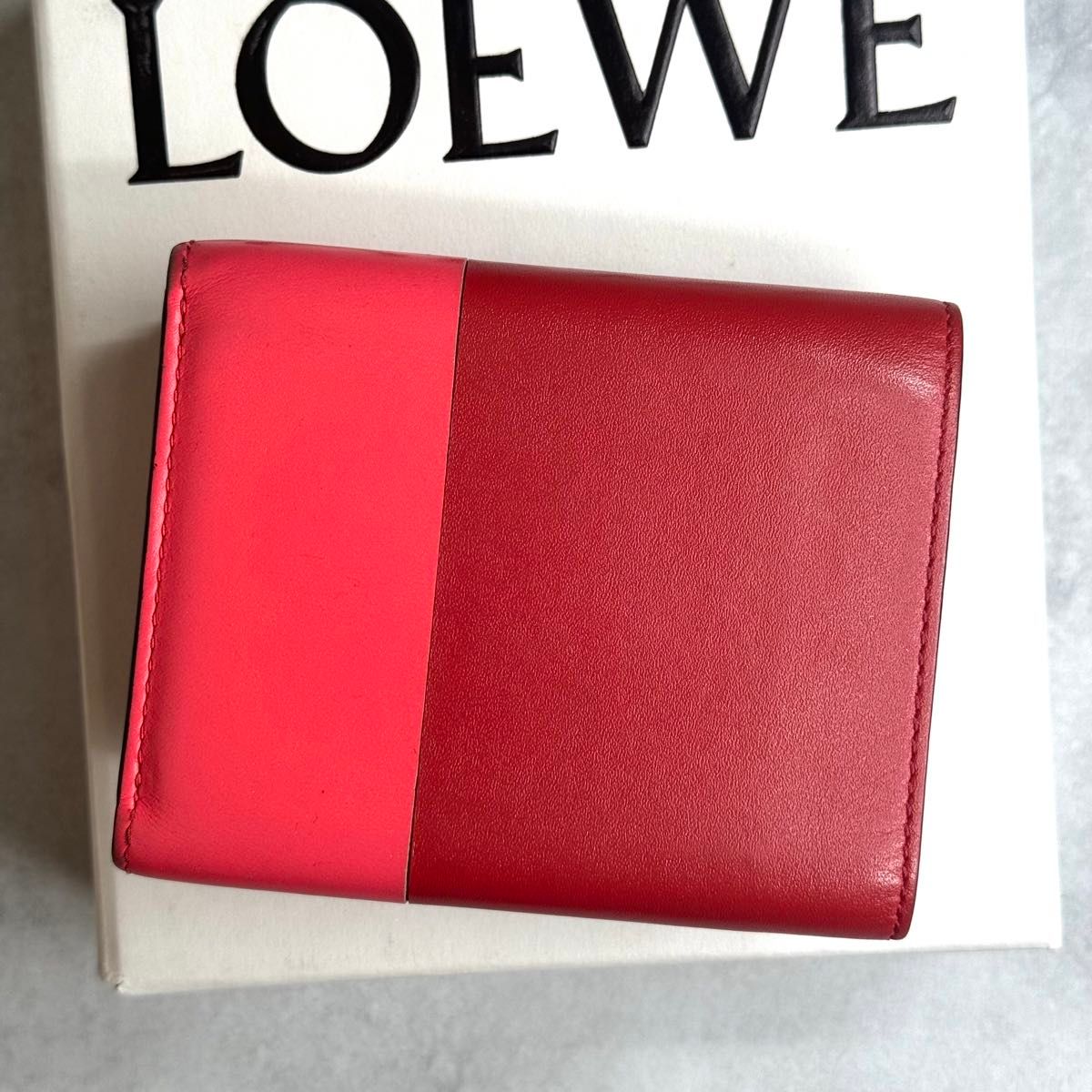 ≫付属品完備≪ / LOEWE ロエベ バイカラートリフォールド