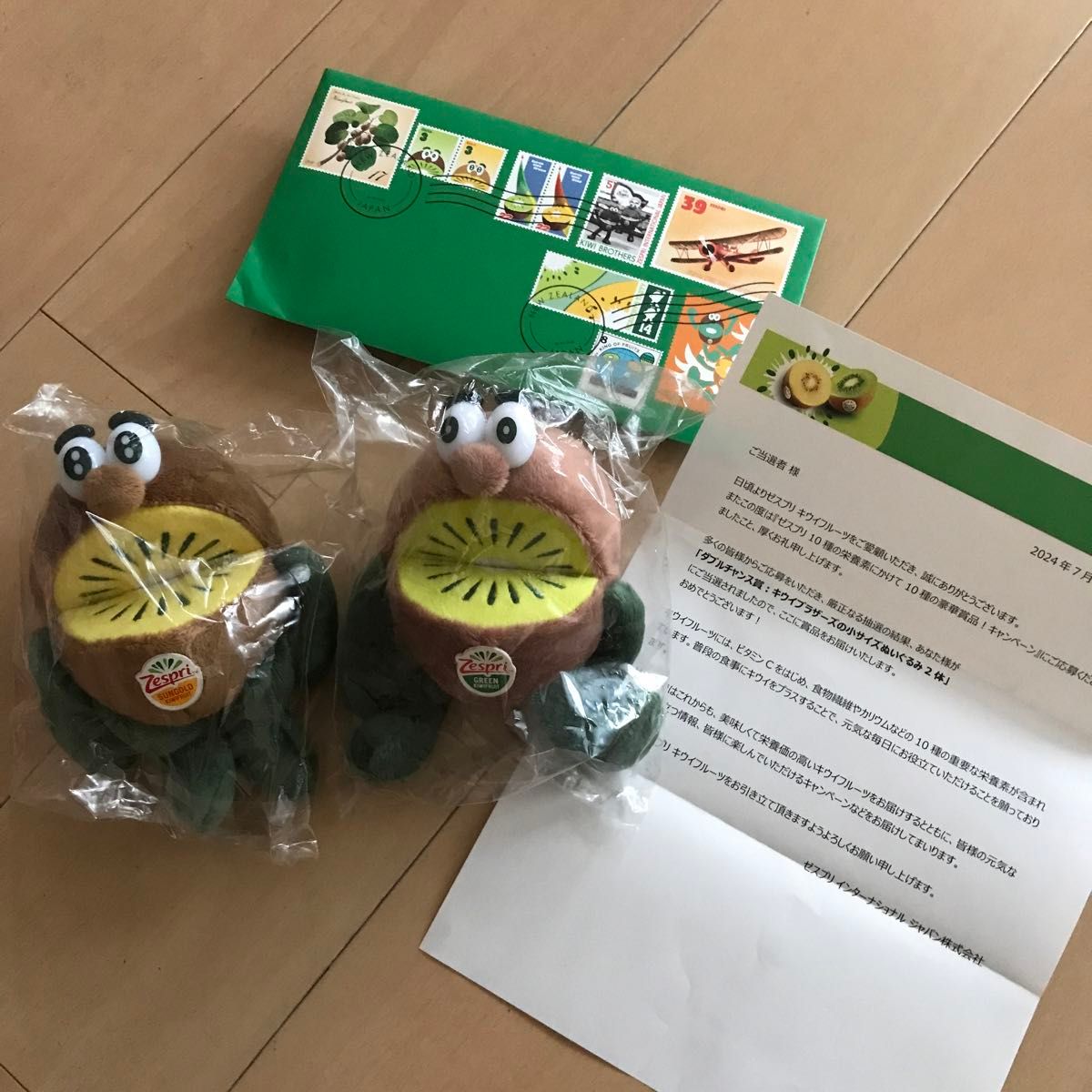 当選品 ゼスプリ キウイブラザーズぬいぐるみ2体 2024年|Yahoo 当選品 ゼスプリ キウイブラザーズぬいぐるみ2体 2024年|Yahoo