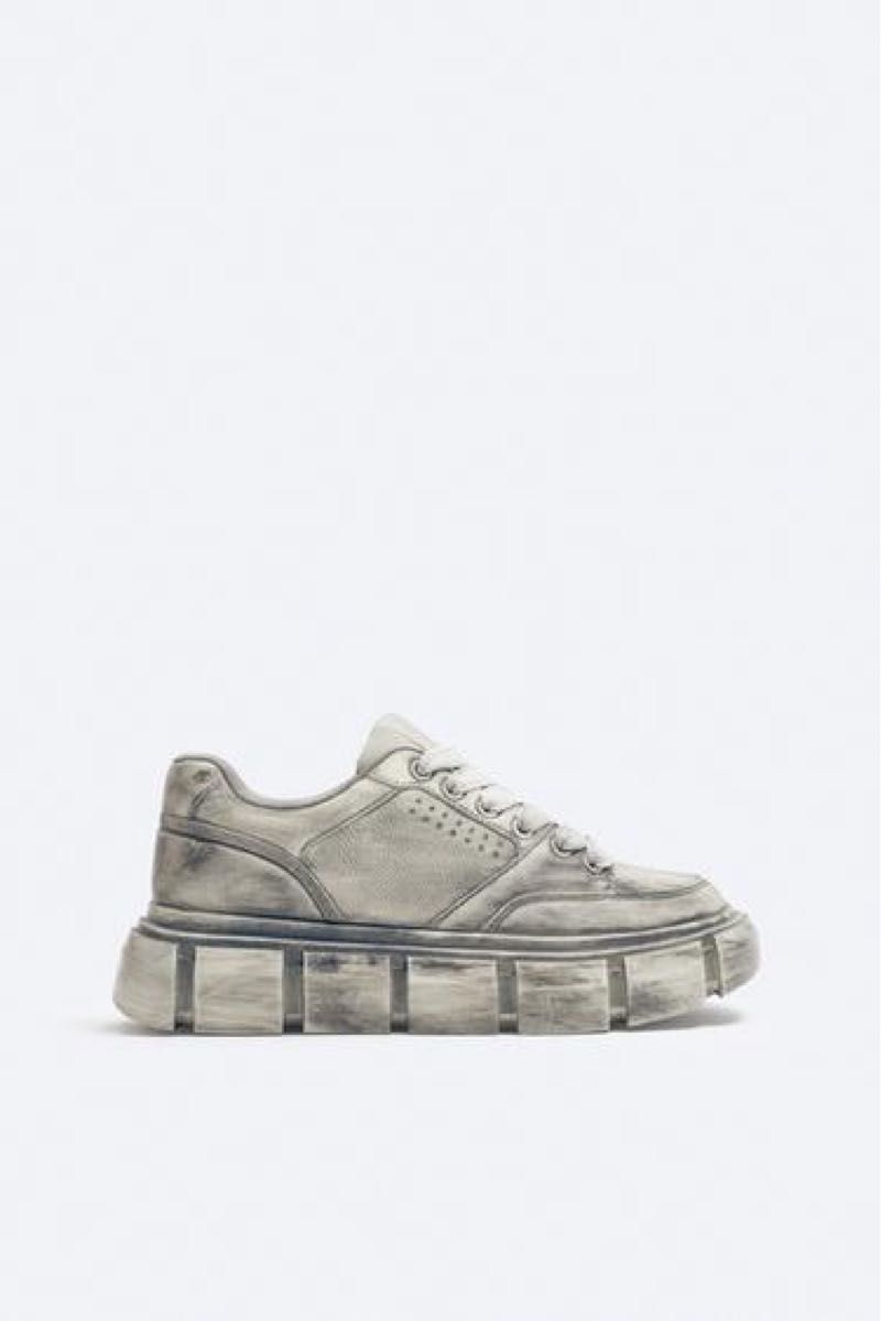 ZARA チャンキースニーカーブロックディテール 43(27 6cm)状態 ZARA チャンキースニーカーブロックディテール 43(27 6cm)状態