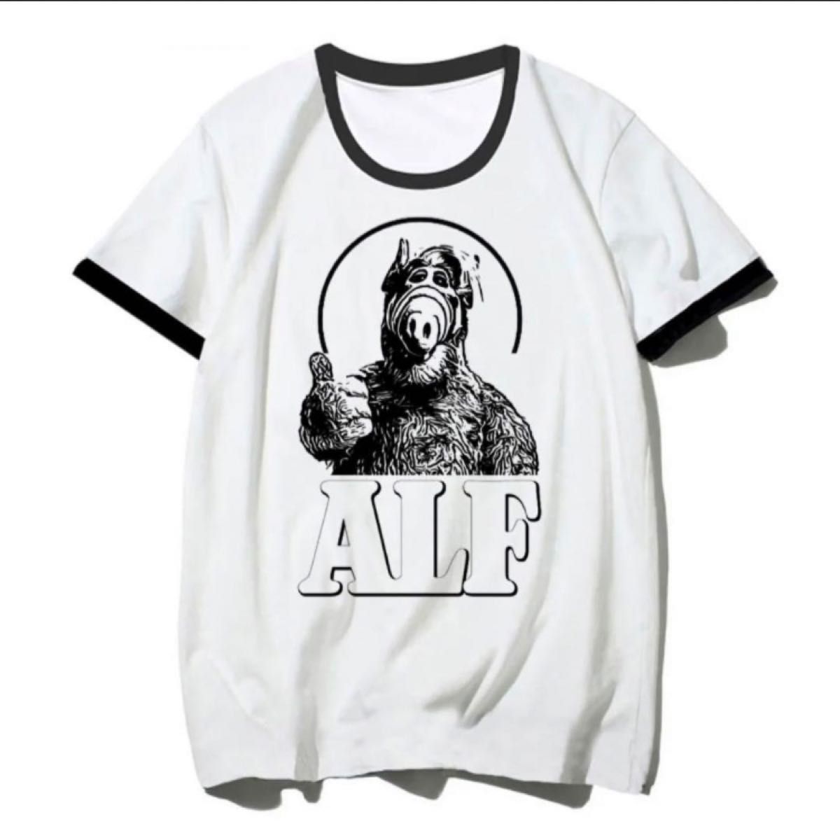 お値下げ ALF アルフ プリントTシャツ ホワイト 半袖 M 所 お値下げ ALF アルフ プリントTシャツ ホワイト 半袖 M 所
