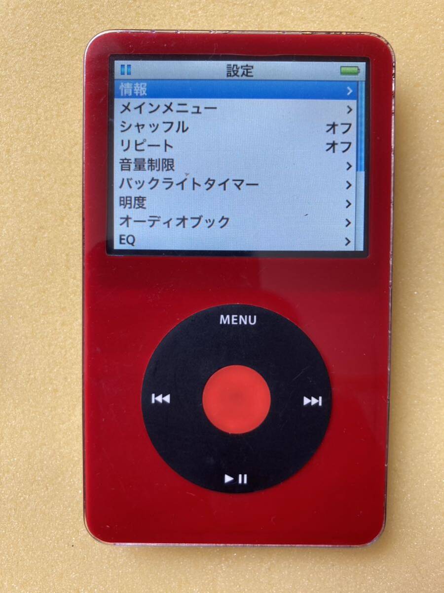 Apple iPod classic 第5世代 30GBから256GB 黒赤カラー カスタム Apple iPod classic 第5世代 30GBから256GB 黒赤カラー カスタム