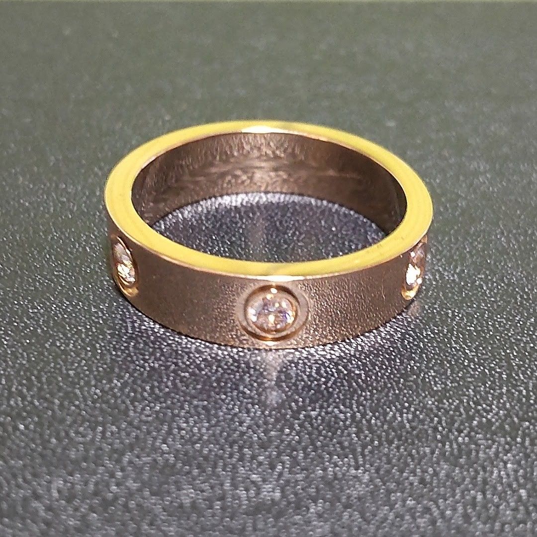 ピンクゴールド リング 指輪 6mm czフルダイヤ ステンレス ピンクゴールド リング 指輪 6mm czフルダイヤ ステンレス