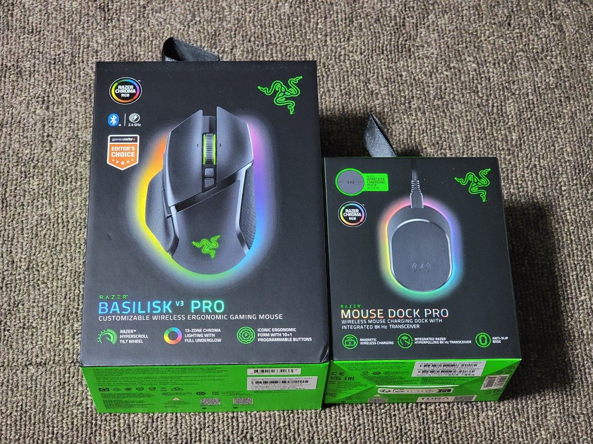 新品未開封】Razer Basilisk V3Pro + Mouse Dock Pro 新品未開封】Razer Basilisk V3Pro + Mouse Dock Pro