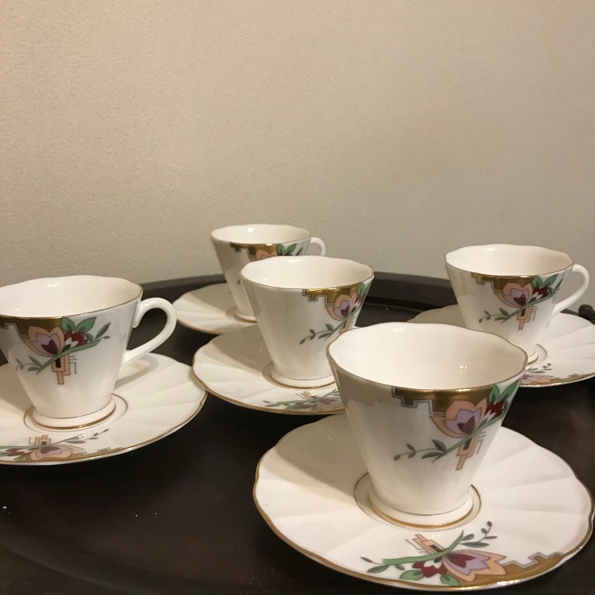 たち吉 リッチフィールド カップ&ソーサー 5客セット レトロ たち吉 リッチフィールド カップ&ソーサー 5客セット レトロ