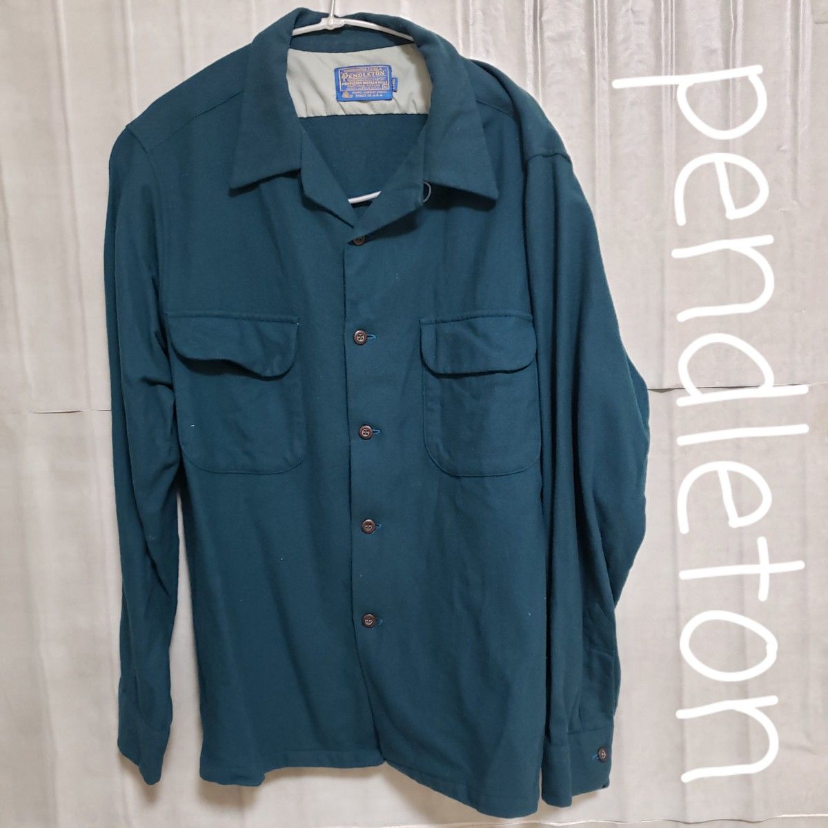 60's Pendleton ボードシャツ ブルー×グリーン 長袖シャツ ペン 60's Pendleton ボードシャツ ブルー×グリーン 長袖シャツ ペン