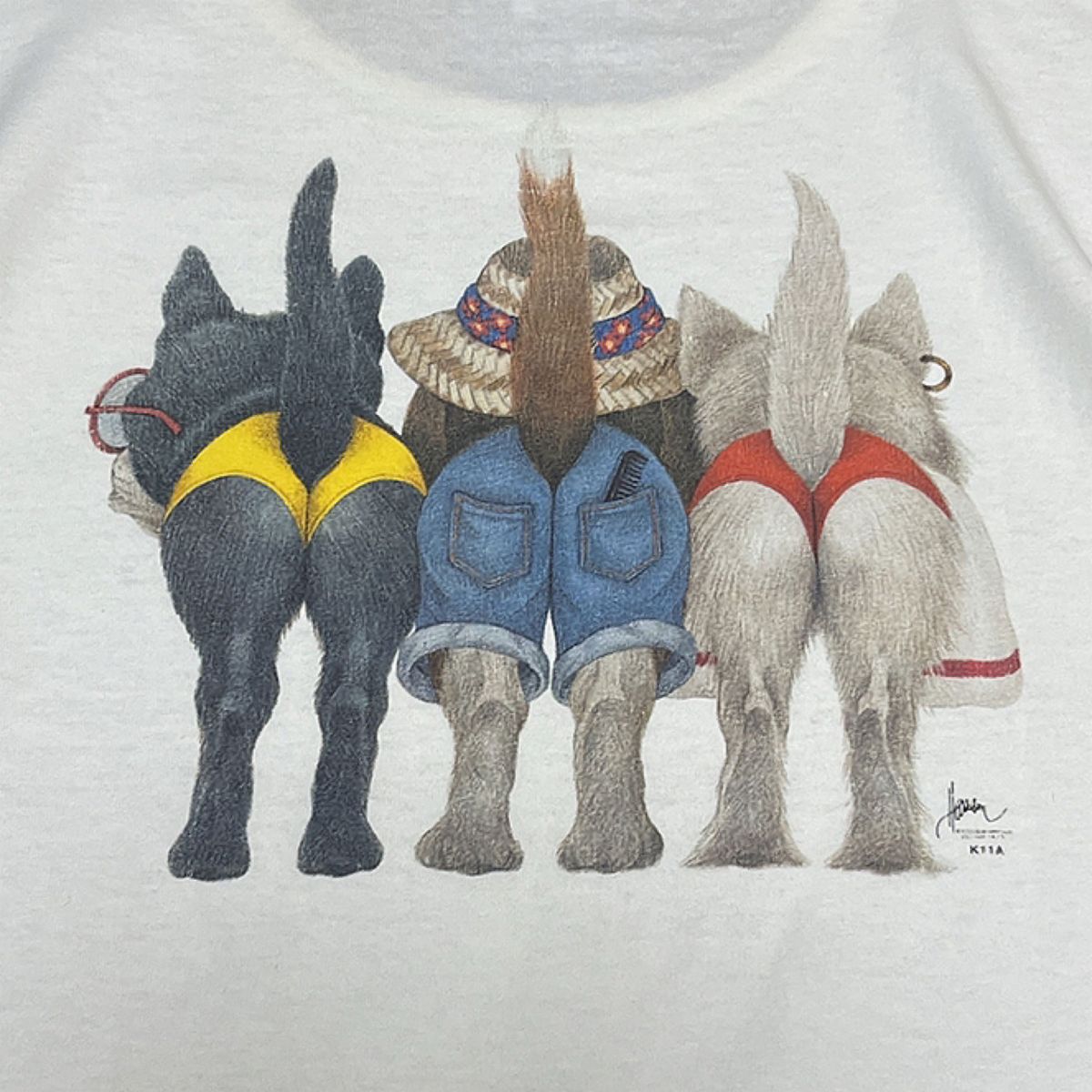 あのちゃん着用イラスト違い 90s BOB HARRISON Tシャツ ドッグ あのちゃん着用イラスト違い 90s BOB HARRISON Tシャツ ドッグ