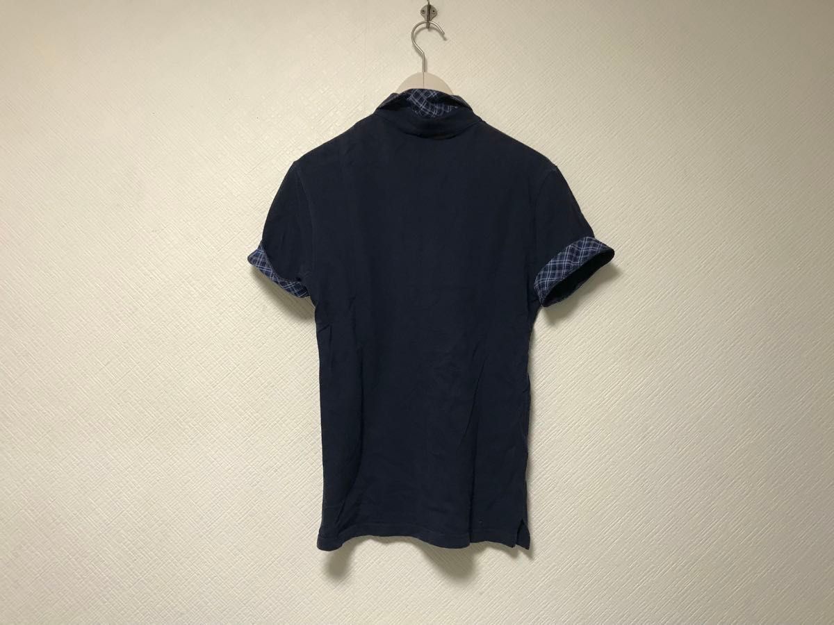 前着丈70cm 未着用 バーバリー ポロシャツ ブラック size M 前着丈70cm 未着用 バーバリー ポロシャツ ブラック size M