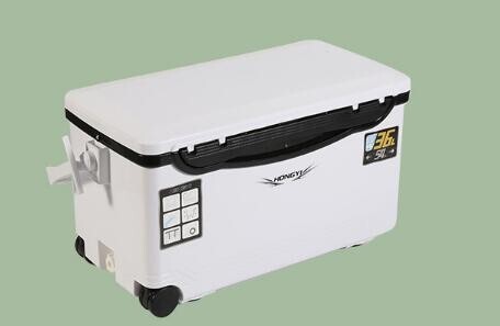 新入荷大人気釣り用クーラーボックス 容量36L 座れる頑丈マッスルボディ 防水 サイドハンドル キャスター付き肩ベルト付き保温48h 水栓付き