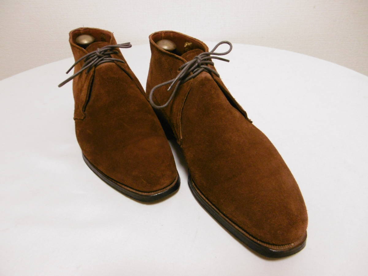 Henry Maxwell Henry Max well suede chukka - boots Brown tea color ENGLAND made 5E 23.5-24cm rank 