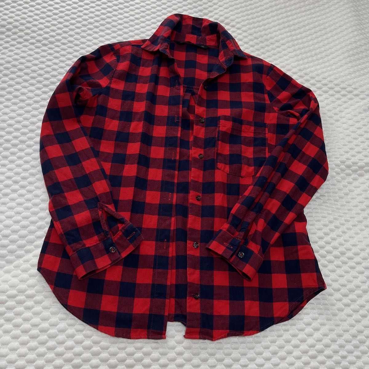 ザラZARA コットン ブロックチェック柄 長袖 ネルシャツ ザラZARA コットン ブロックチェック柄 長袖 ネルシャツ