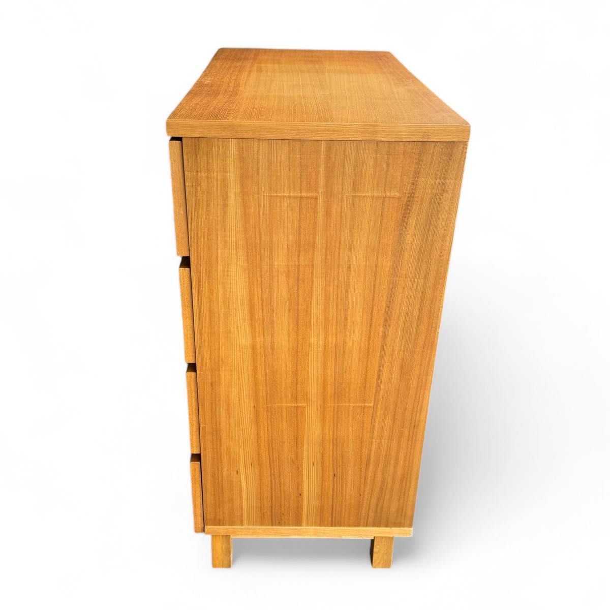 廃盤】無印良品 MUJI タモ材 4段チェスト 脚付き 天然木 幅80cm 廃盤】無印良品 MUJI タモ材 4段チェスト 脚付き 天然木 幅80cm