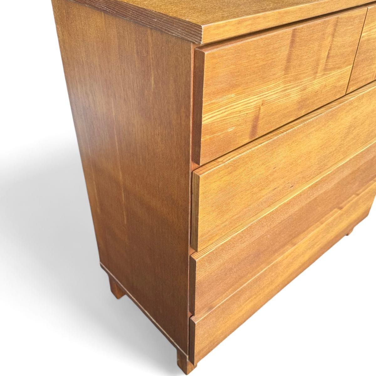 廃盤】無印良品 MUJI タモ材 4段チェスト 脚付き 天然木 幅80cm 廃盤】無印良品 MUJI タモ材 4段チェスト 脚付き 天然木 幅80cm