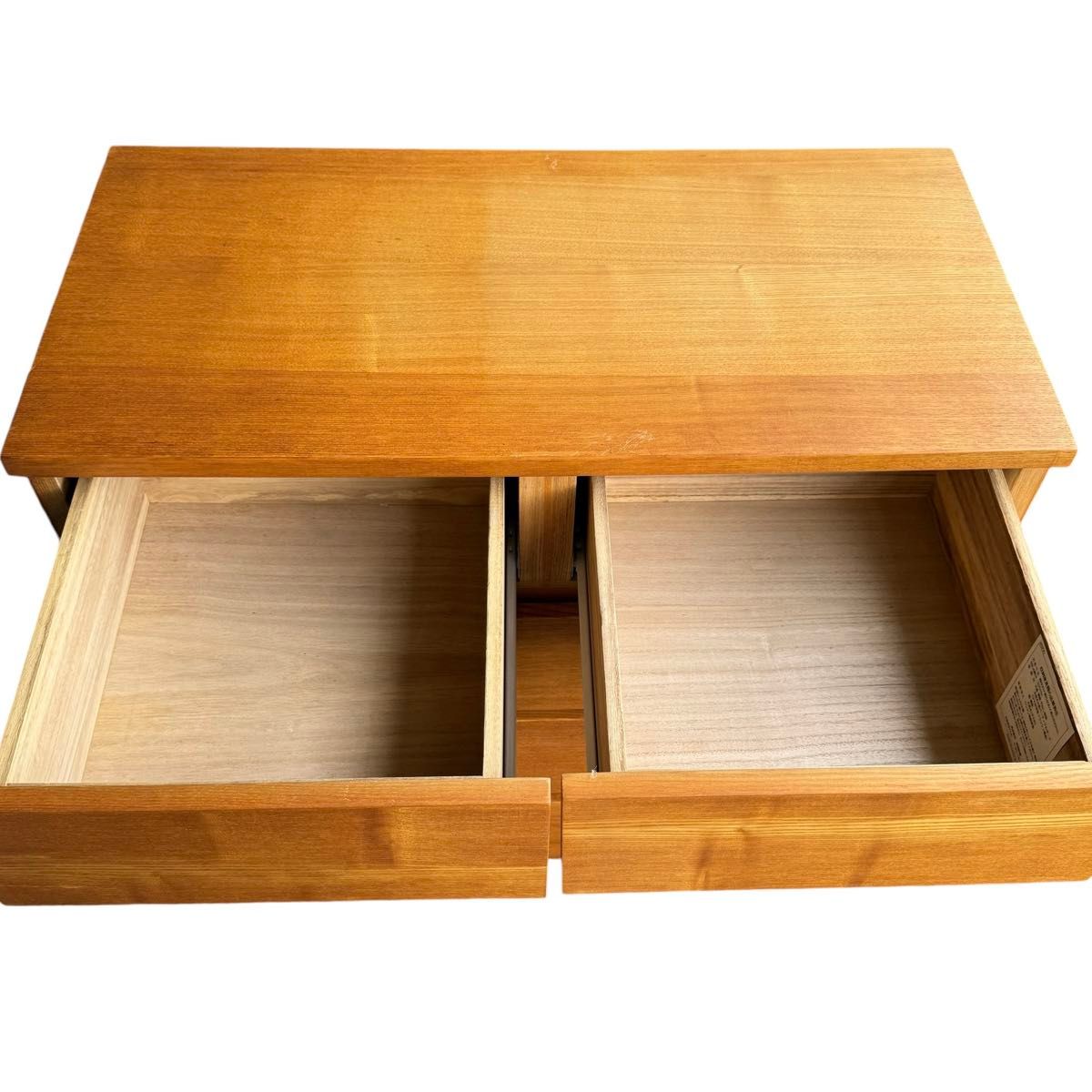 廃盤】無印良品 MUJI タモ材 4段チェスト 脚付き 天然木 幅80cm 廃盤】無印良品 MUJI タモ材 4段チェスト 脚付き 天然木 幅80cm