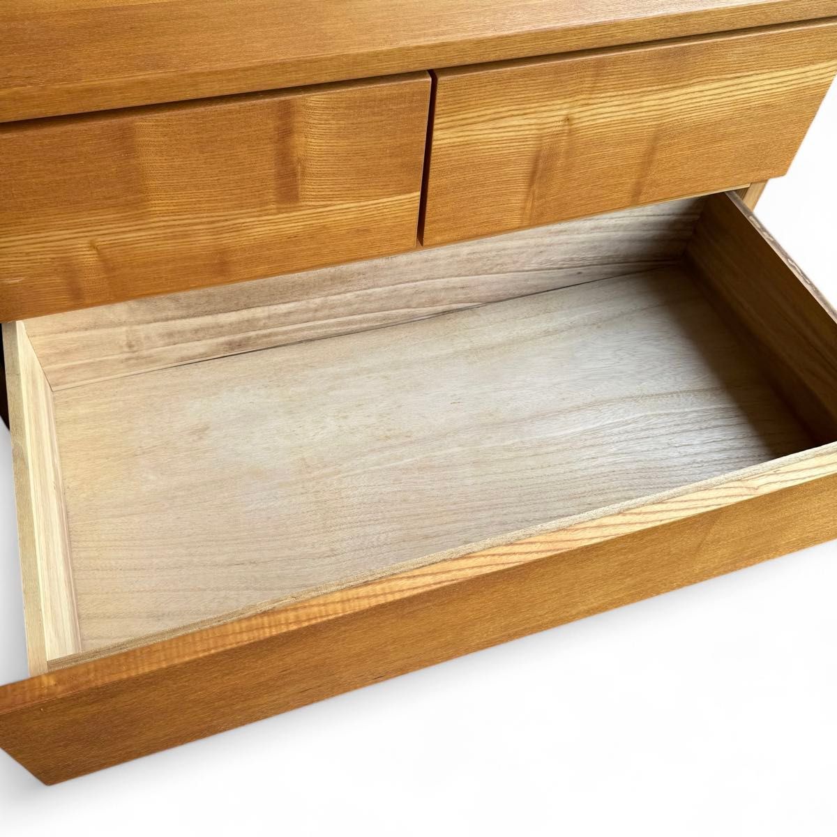 廃盤】無印良品 MUJI タモ材 4段チェスト 脚付き 天然木 幅80cm 廃盤】無印良品 MUJI タモ材 4段チェスト 脚付き 天然木 幅80cm