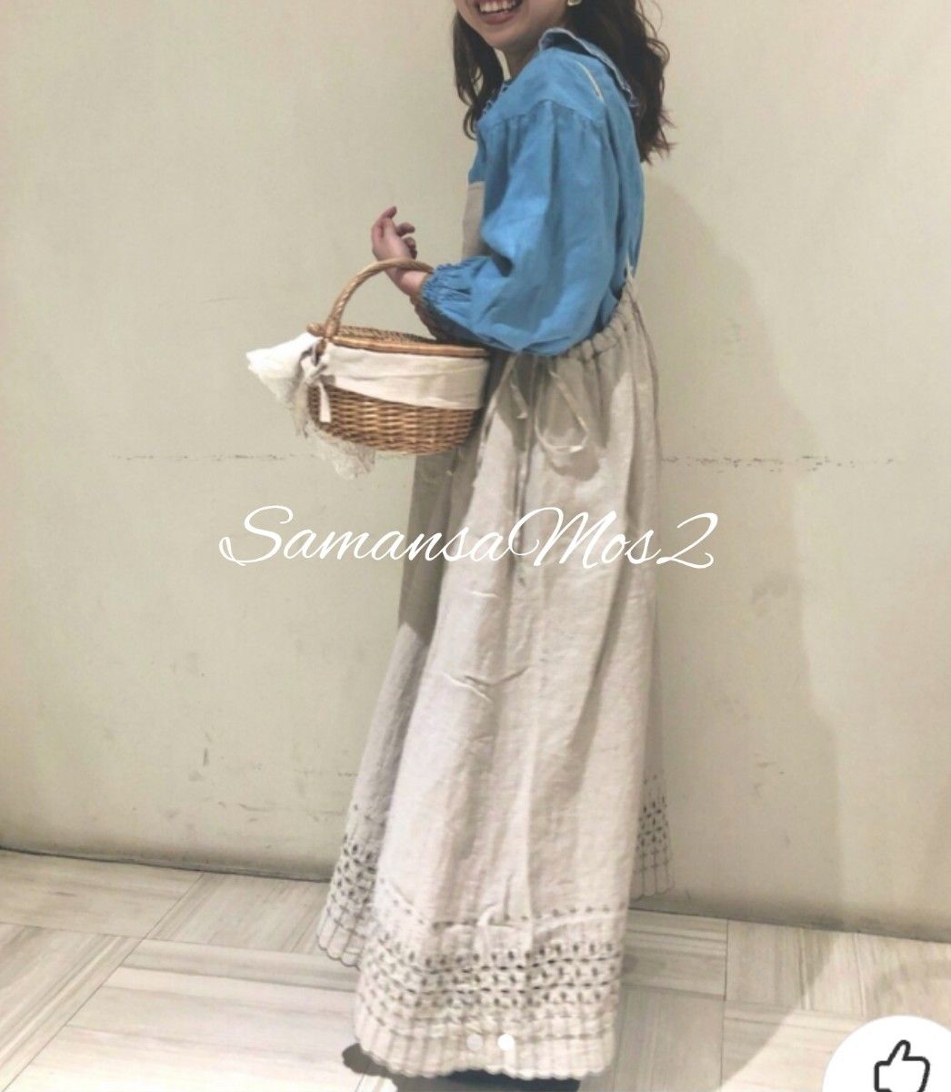 サマンサモスモスSM2 kazumiコラボ リネンキャミワンピース サマンサモスモスSM2 kazumiコラボ リネンキャミワンピース