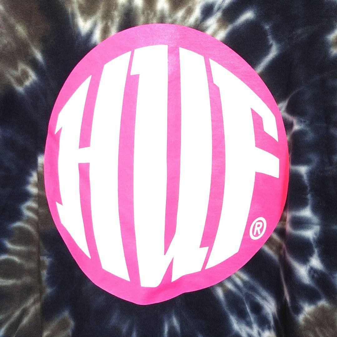 HUF COMMON-Hロゴタイダイ長袖Tシャツ HUF ハフ 丸ロゴ タイダイ 長袖Tシャツ オーバーサイズ 黒