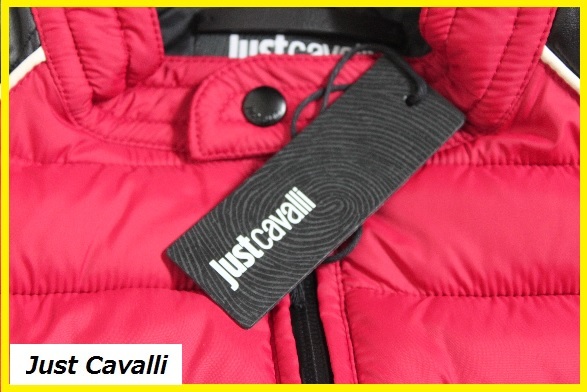 [ бесплатная доставка ] новый товар Just kavali(Just Cavalli) кожа × down байкерская куртка ( красный × чёрный : красный × черный ) размер 48