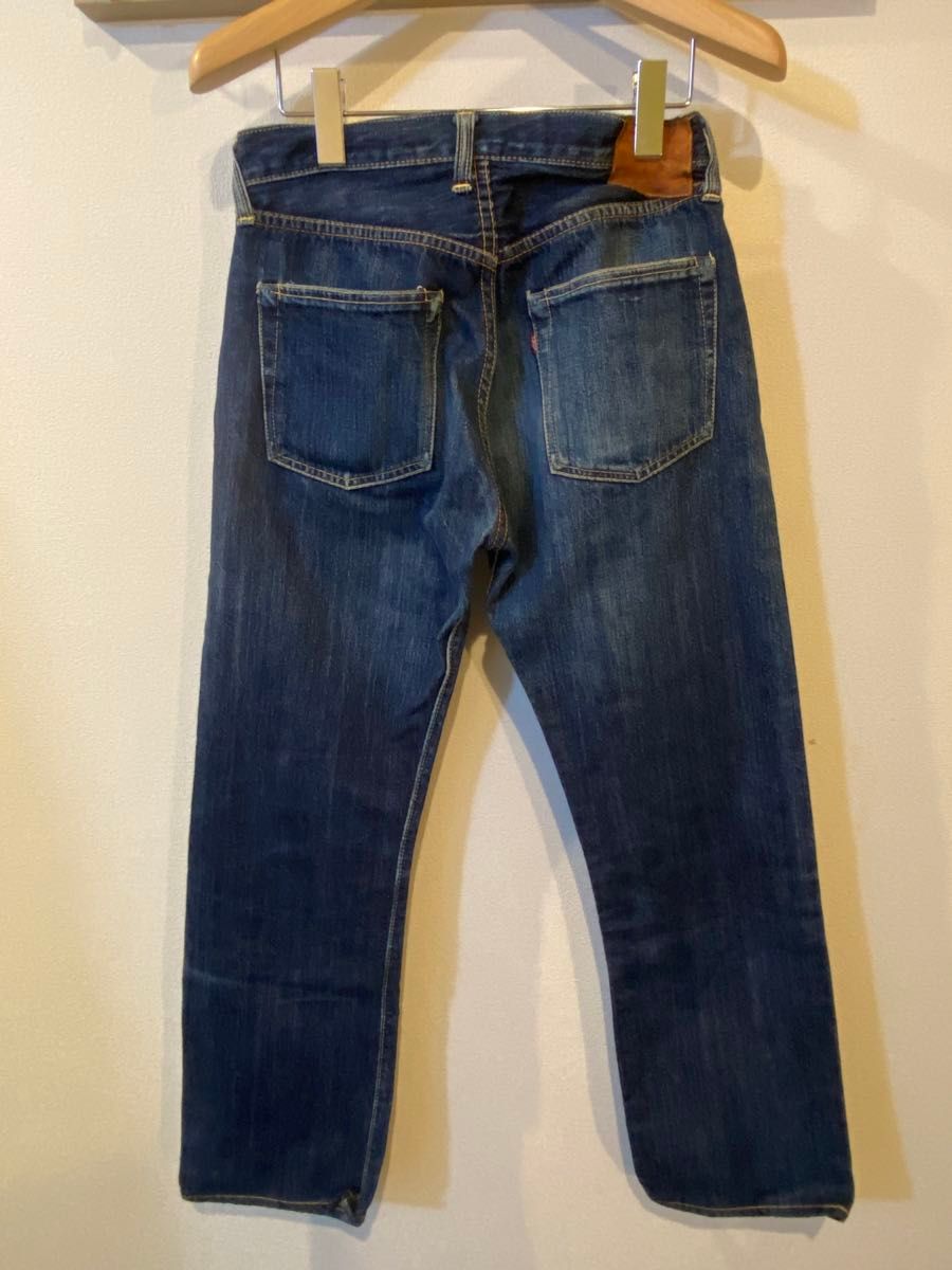 ジョーマッコイ 906 W28 ジーンズ 革パッチ ストレート 濃紺 ジョーマッコイ 906 W28 ジーンズ 革パッチ ストレート 濃紺