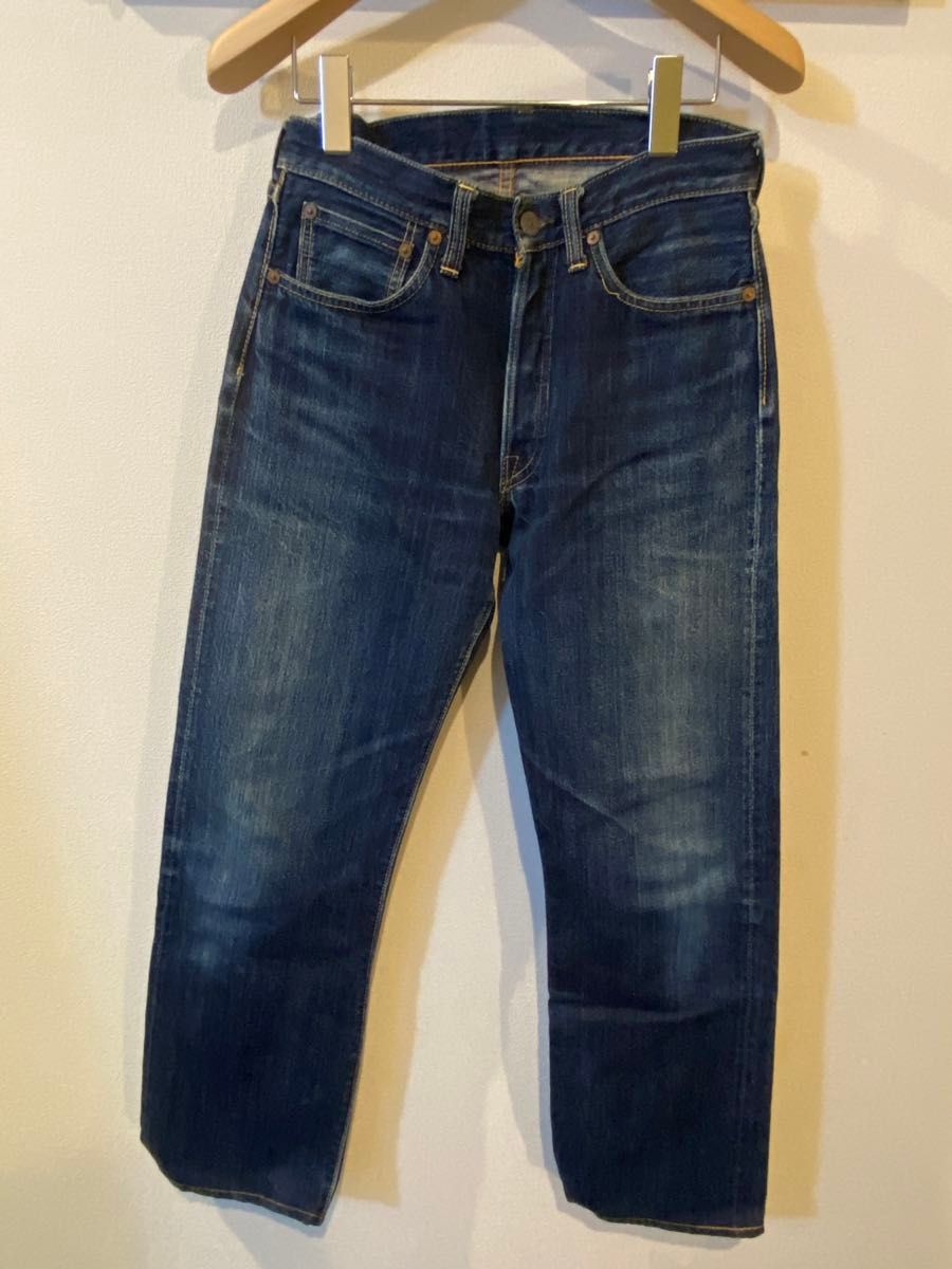 ジョーマッコイ 906 W28 ジーンズ 革パッチ ストレート 濃紺 ジョーマッコイ 906 W28 ジーンズ 革パッチ ストレート 濃紺