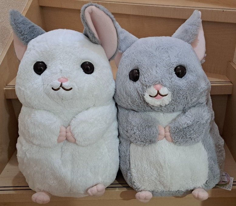 チンチラのララちゃん ニコちゃん ぬいぐるみ 人形 キーホルダー 親子2つセット チンチラのララちゃん&ニコちゃん BIGぬいぐるみ2体セット