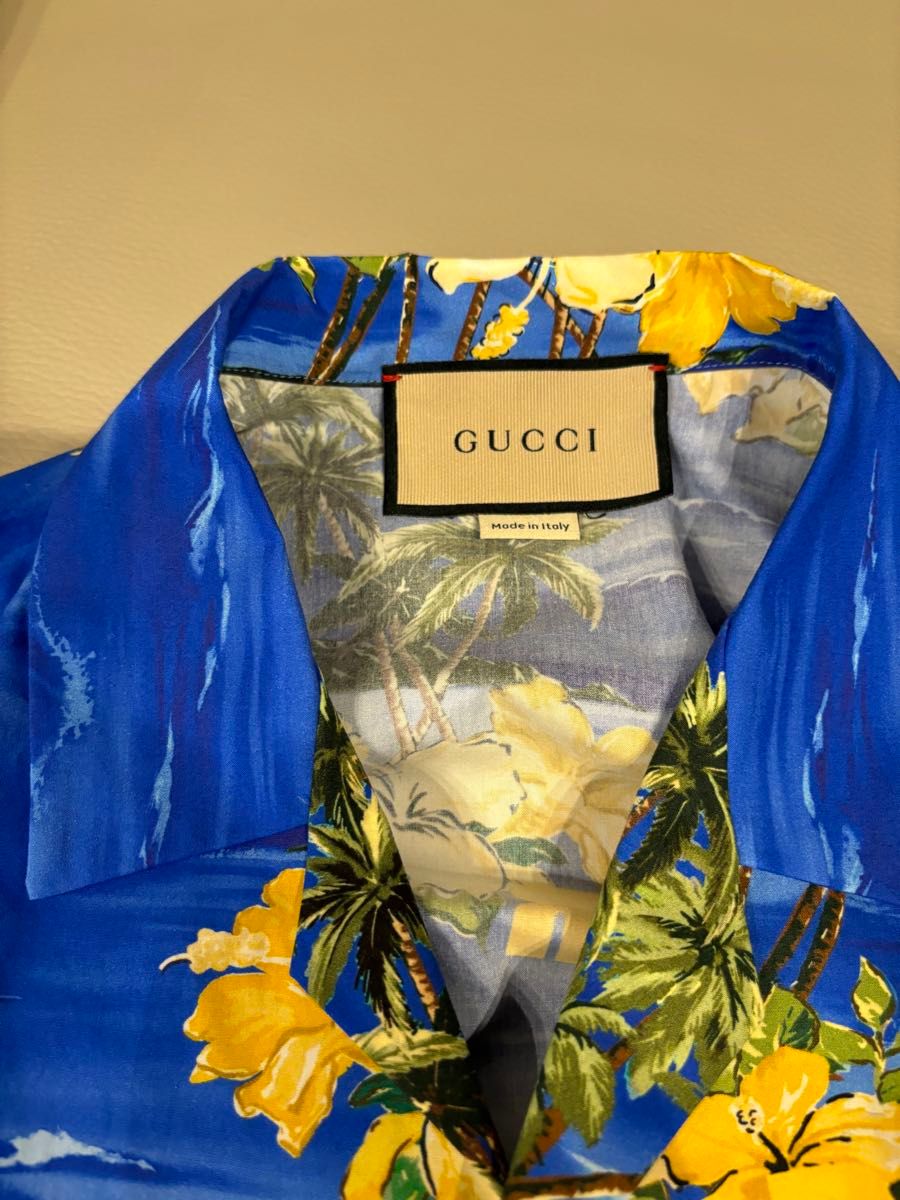 GUCCI グッチ アロハシャツ ハワイアンプリント サイズ46 新品未 GUCCI グッチ アロハシャツ ハワイアンプリント サイズ46 新品未