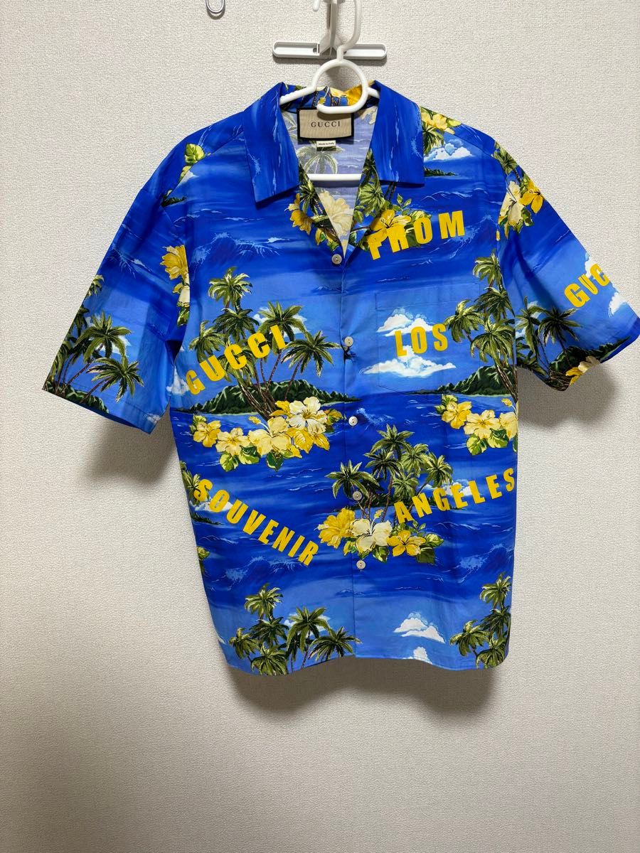 GUCCI グッチ アロハシャツ ハワイアンプリント サイズ46 新品未 GUCCI グッチ アロハシャツ ハワイアンプリント サイズ46 新品未