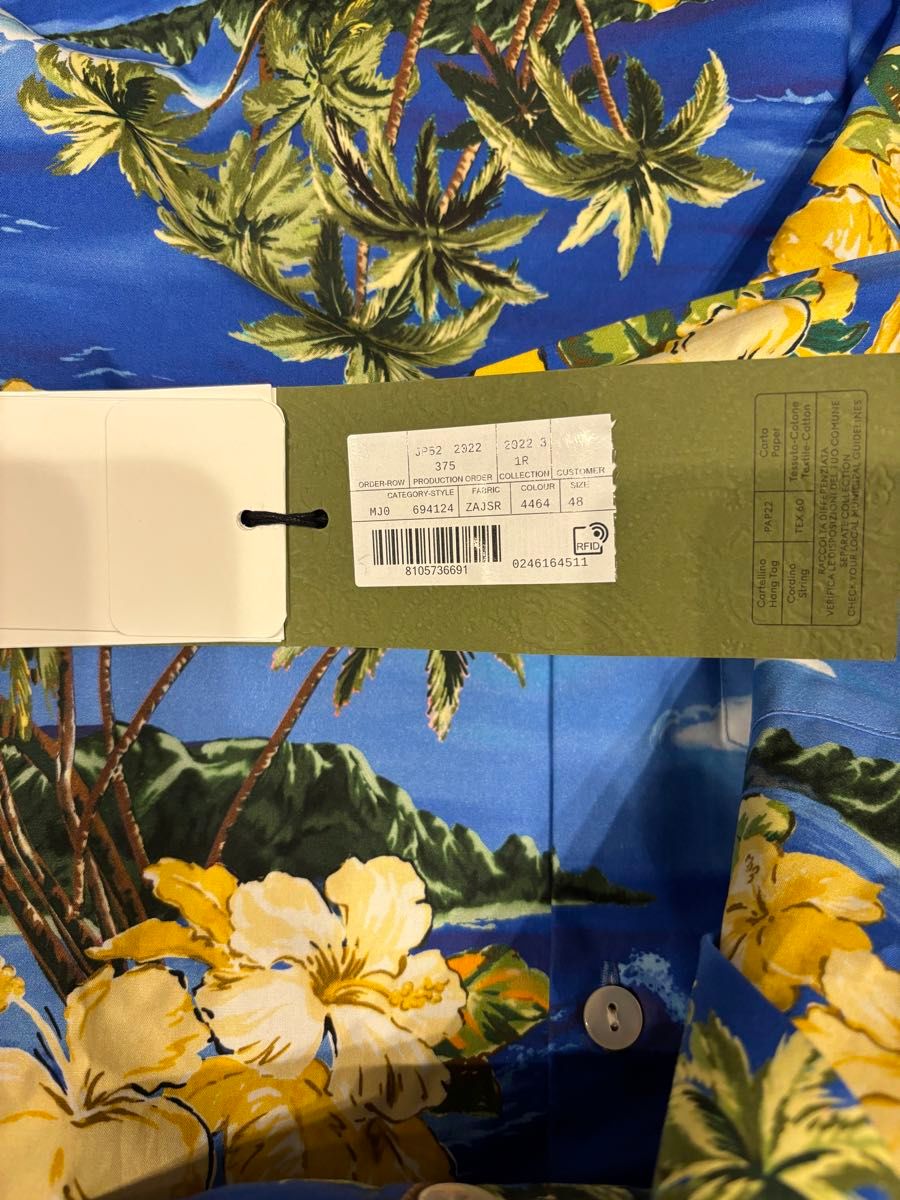 GUCCI グッチ アロハシャツ ハワイアンプリント サイズ48 新品未 GUCCI グッチ アロハシャツ ハワイアンプリント サイズ48 新品未