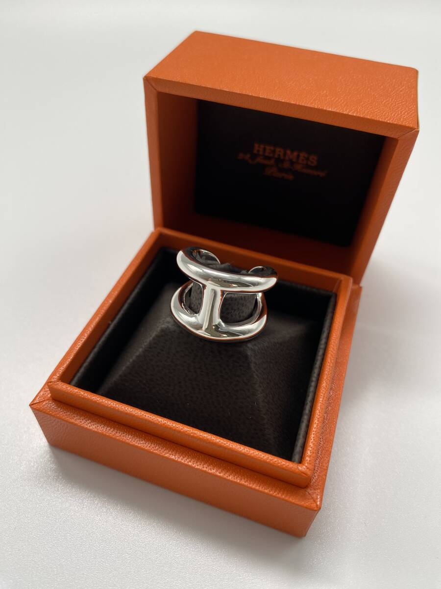 未使用新品】HERMES エルメス シルバーリング《オスモズ》GM 未使用新品】HERMES エルメス シルバーリング《オスモズ》GM