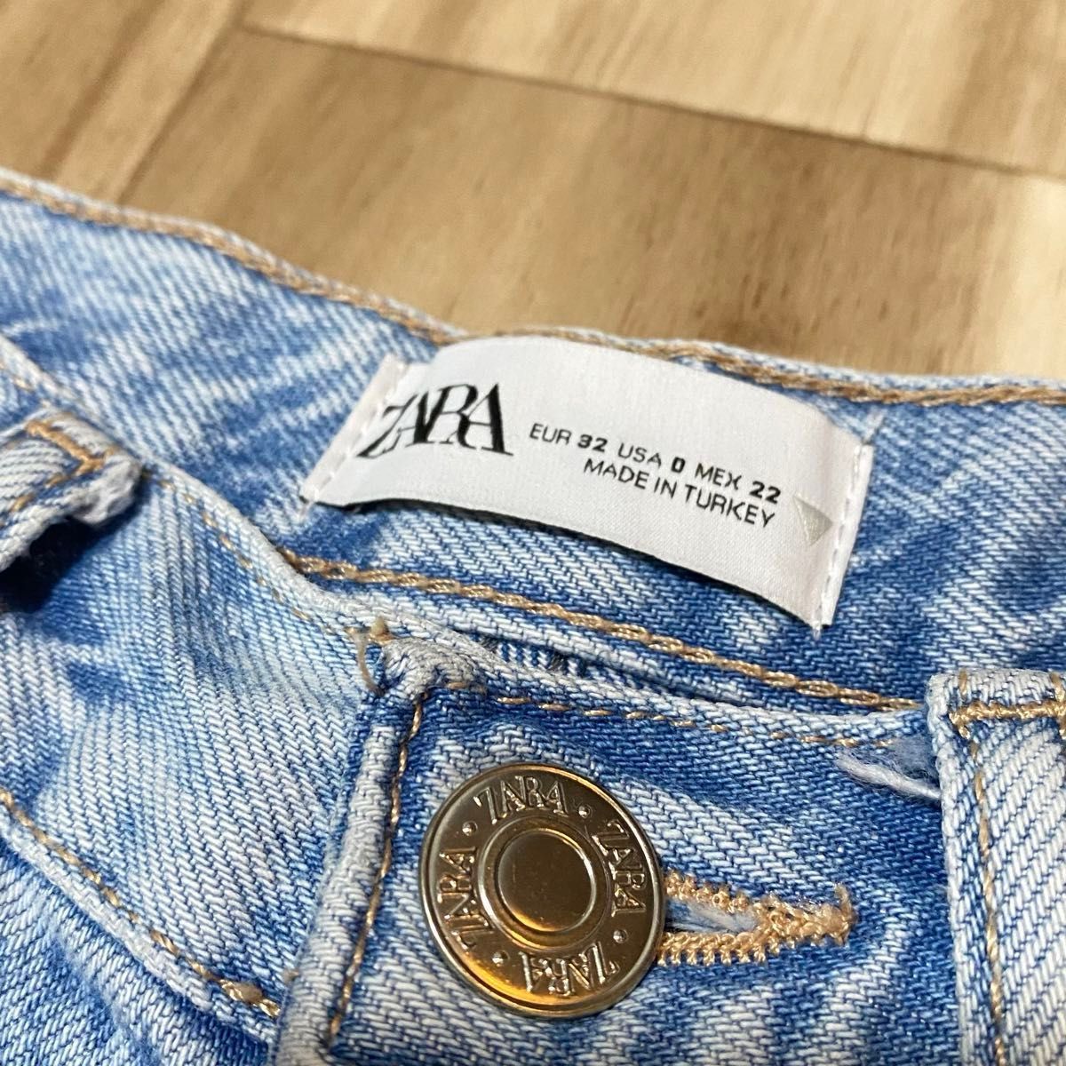 神デニム 高見え ZARA ザラ ワイドレッグデニムパンツ ロール 神デニム 高見え ZARA ザラ ワイドレッグデニムパンツ ロール