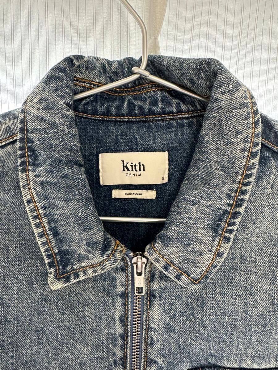 美品】kith Spring 1 2022 denim zip jacket デニムジャケット 美品】kith Spring 1 2022 denim zip jacket デニムジャケット