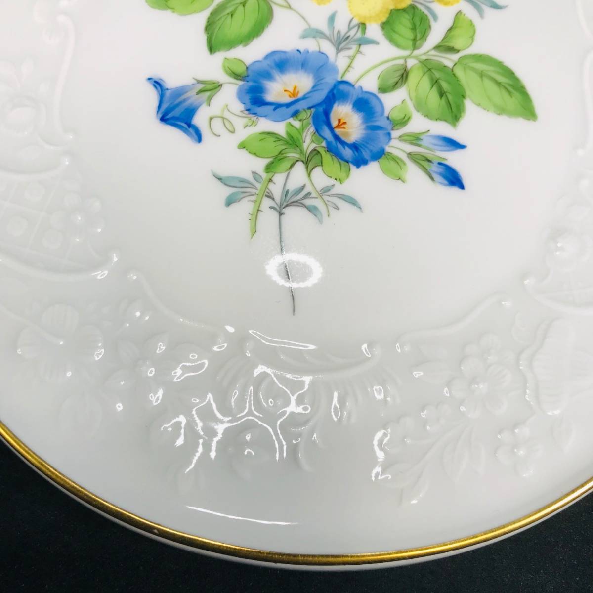 Meissen マイセン/※超レア1級品 フラワーブーケ 陶板 レリーフ 美品