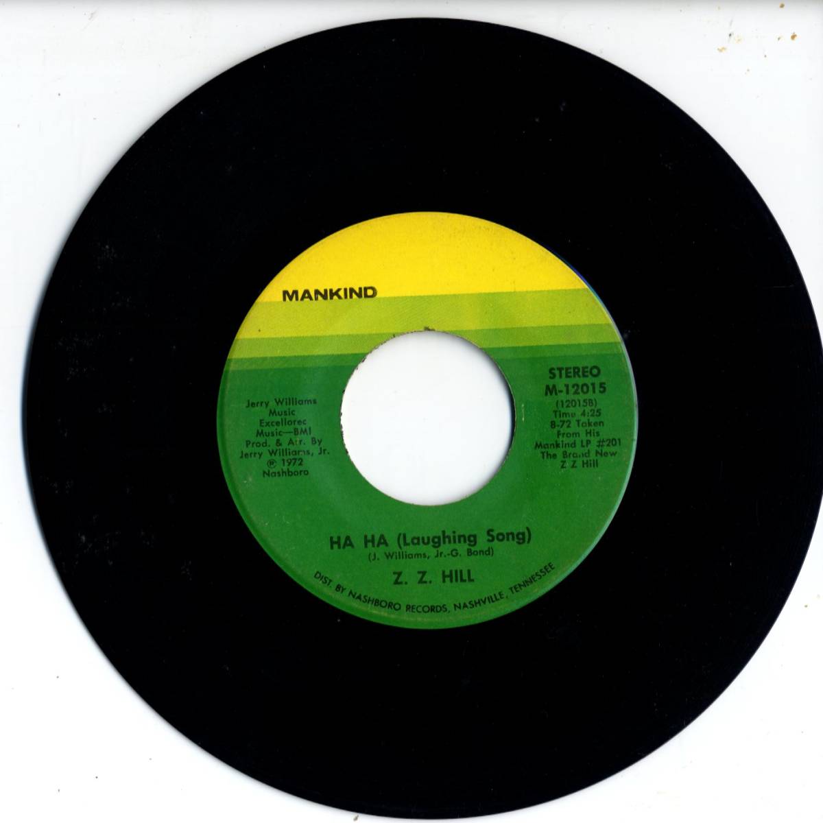 Z. Z. Hill 「It Ain't No Use/ Ha Ha (Laughing Song)」米国MANKIND盤EPレコード　_画像2