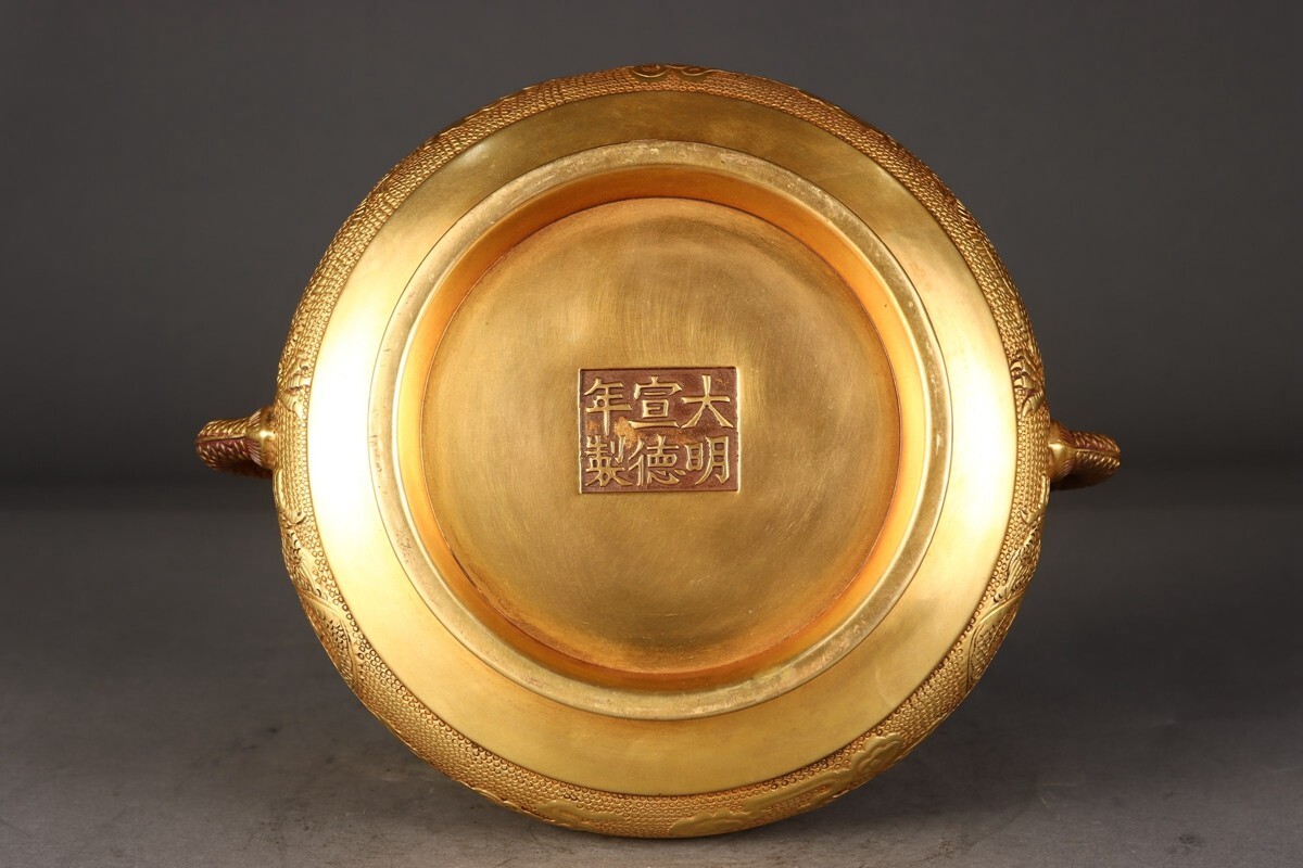 超珍館蔵】紫銅製 塗金 福祿寿喜紋 筆筒 置物 古賞物 古美術品 超珍館蔵】紫銅製 塗金 福祿寿喜紋 筆筒 置物 古賞物 古美術品