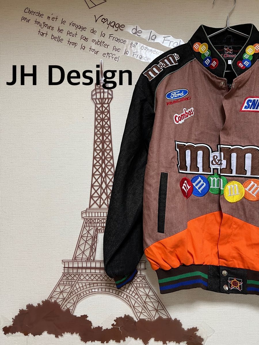JH DESIGN m&m'sレーシングジャケット総刺繍パッチワーク|Yahoo JH DESIGN m&m'sレーシングジャケット総刺繍パッチワーク|Yahoo