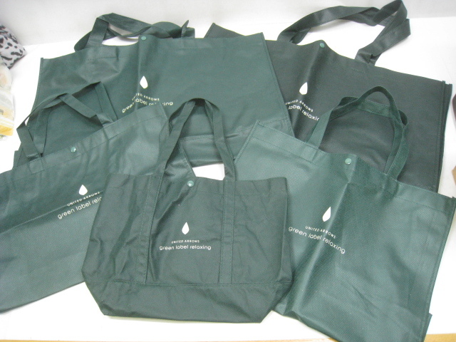 浜松市出品 5点 GREEN LABEL RELAXING グリーンレーベルリラクシング ユナイテッドアローズ ショップ袋 ショッパー バッグ S M L 大 中 小_画像1