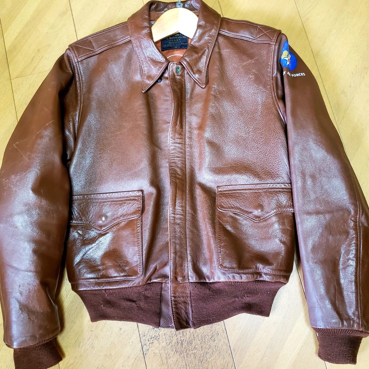 皮革 REALMcCOY'S リアルマッコイズ A-2 ISOLA N Y レザー 皮革 REALMcCOY'S リアルマッコイズ A-2 ISOLA N Y レザー