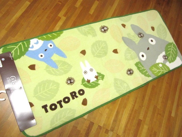 *新品*となりのトトロ*ボアマット*50×120㎝*ごきげん*丸洗OK*すべり止め加工*グリーン*スタジオジブリ*_画像3