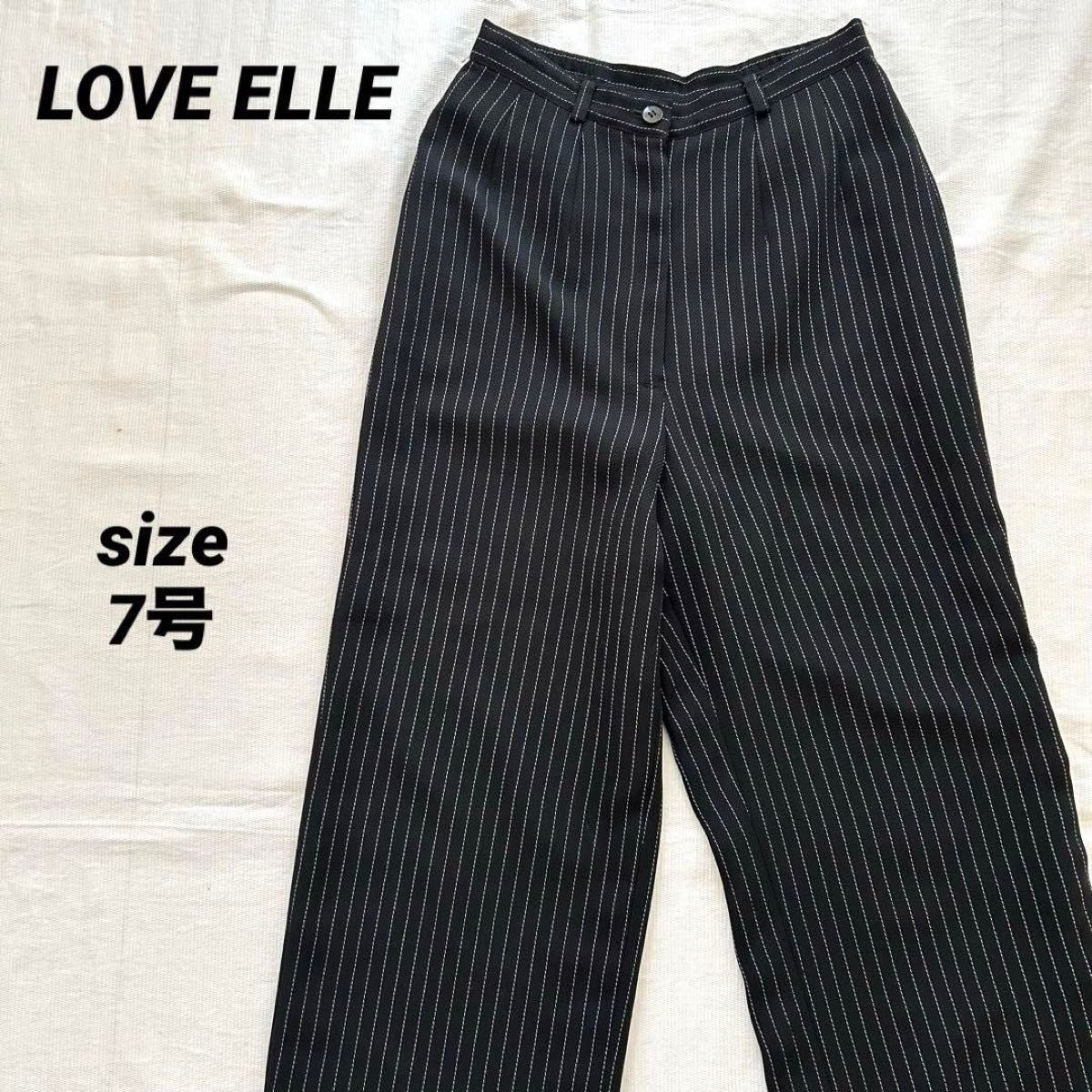 LOVE ELLE パンツ ワイドパンツ ストライプ レディース 7号 LOVE ELLE パンツ ワイドパンツ ストライプ レディース 7号