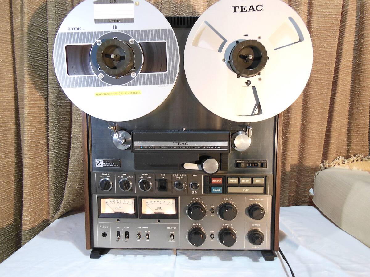 オープンリールデッキ 【TEAC A-7400-2T】 2Tr 38　 (2Tr 録音・再生 / 4Tr再生　動作OK)