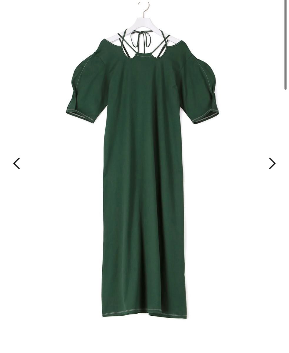 ワンピース murral ivy halfsleeve dress MURRAL ミューラル Ivy halfsleeve dress グリーン|Yahoo