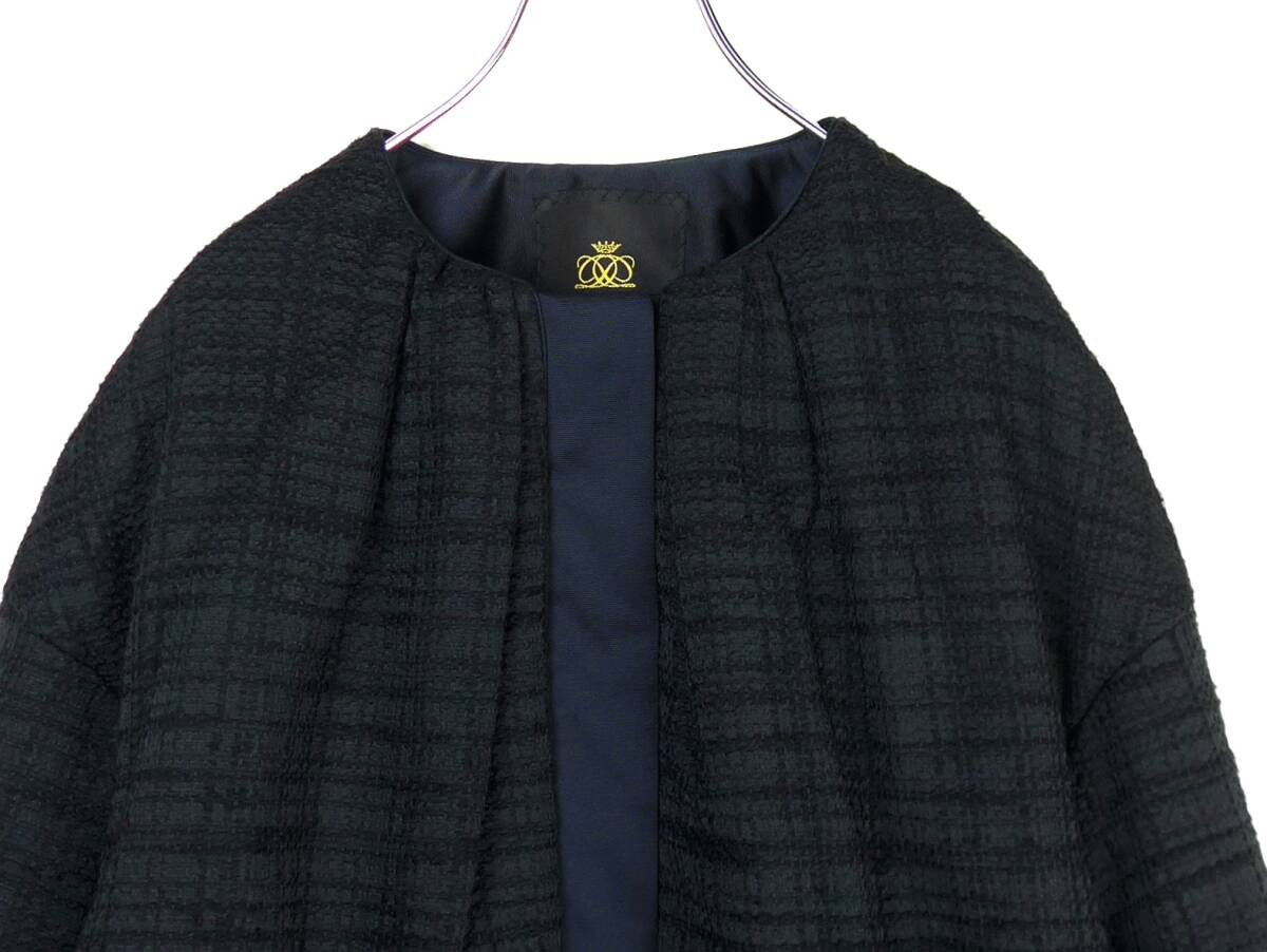 Drawer ドゥロワー 23AW ジャカード ギャザーブルゾン38 ジップ Drawer ドゥロワー 23AW ジャカード ギャザーブルゾン38 ジップ