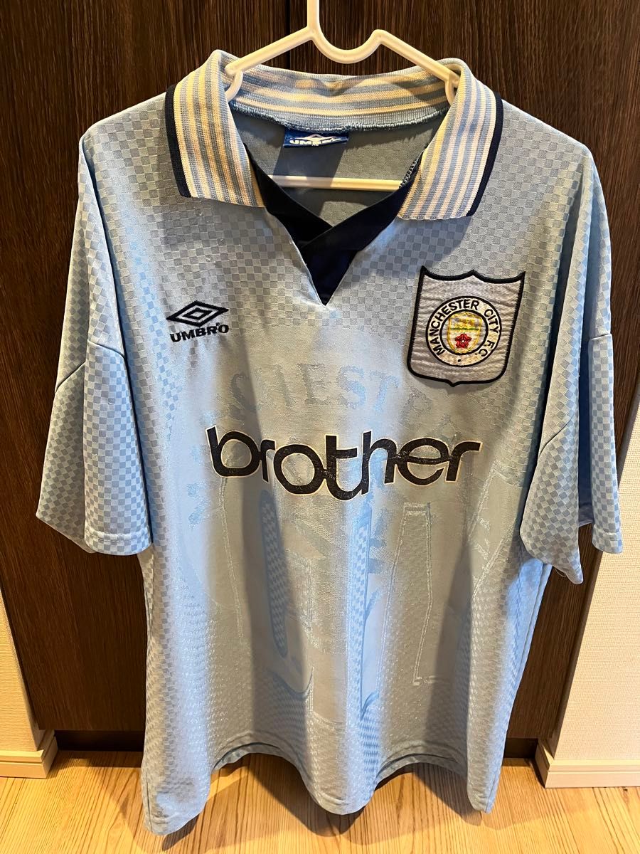 90s UMBRO 95/97 オアシス マンチェスターシティ ユニフォームXL 90s UMBRO 95/97 オアシス マンチェスターシティ ユニフォームXL