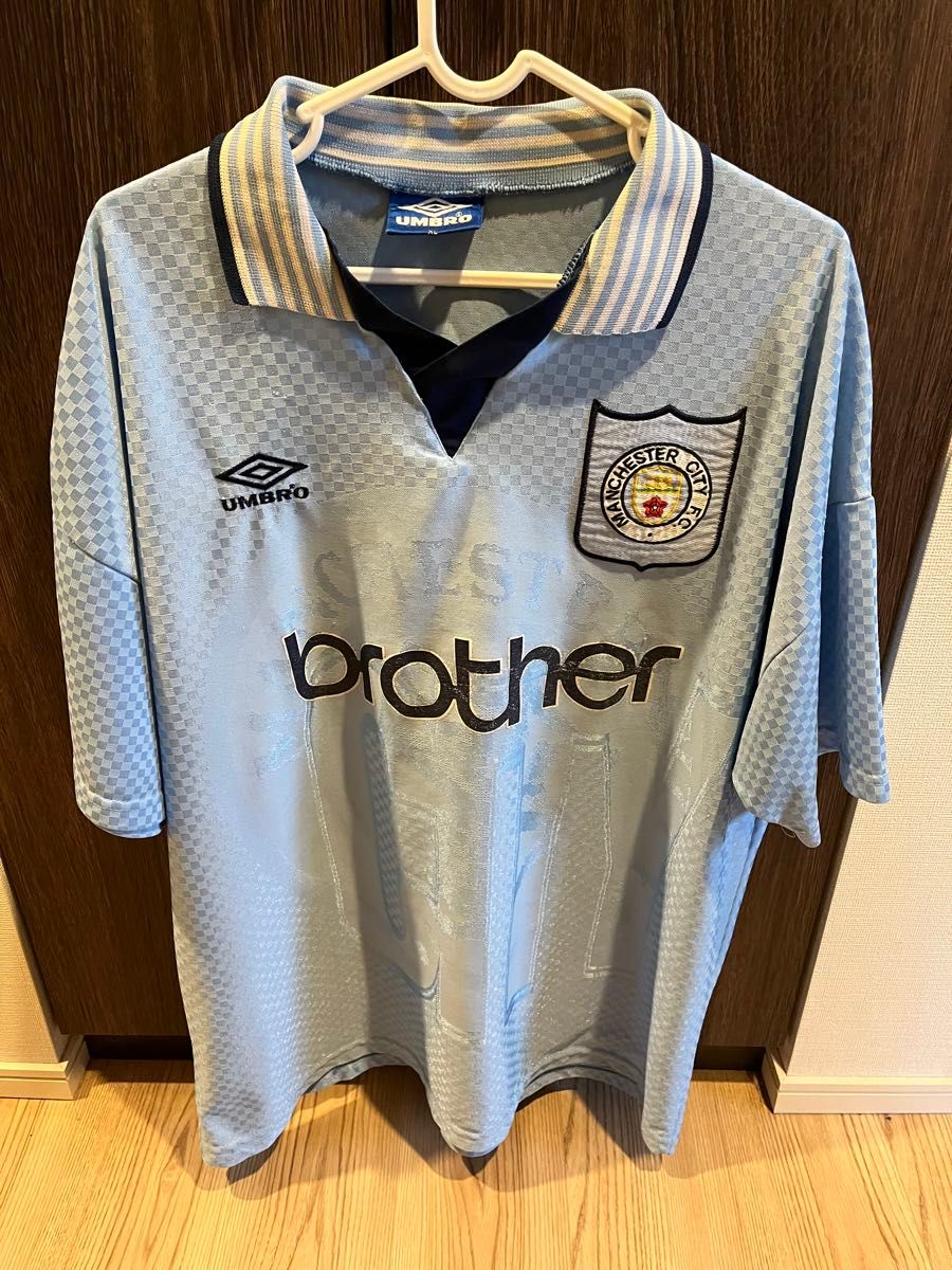 90s UMBRO 95/97 オアシス マンチェスターシティ ユニフォームXL 90s UMBRO 95/97 オアシス マンチェスターシティ ユニフォームXL