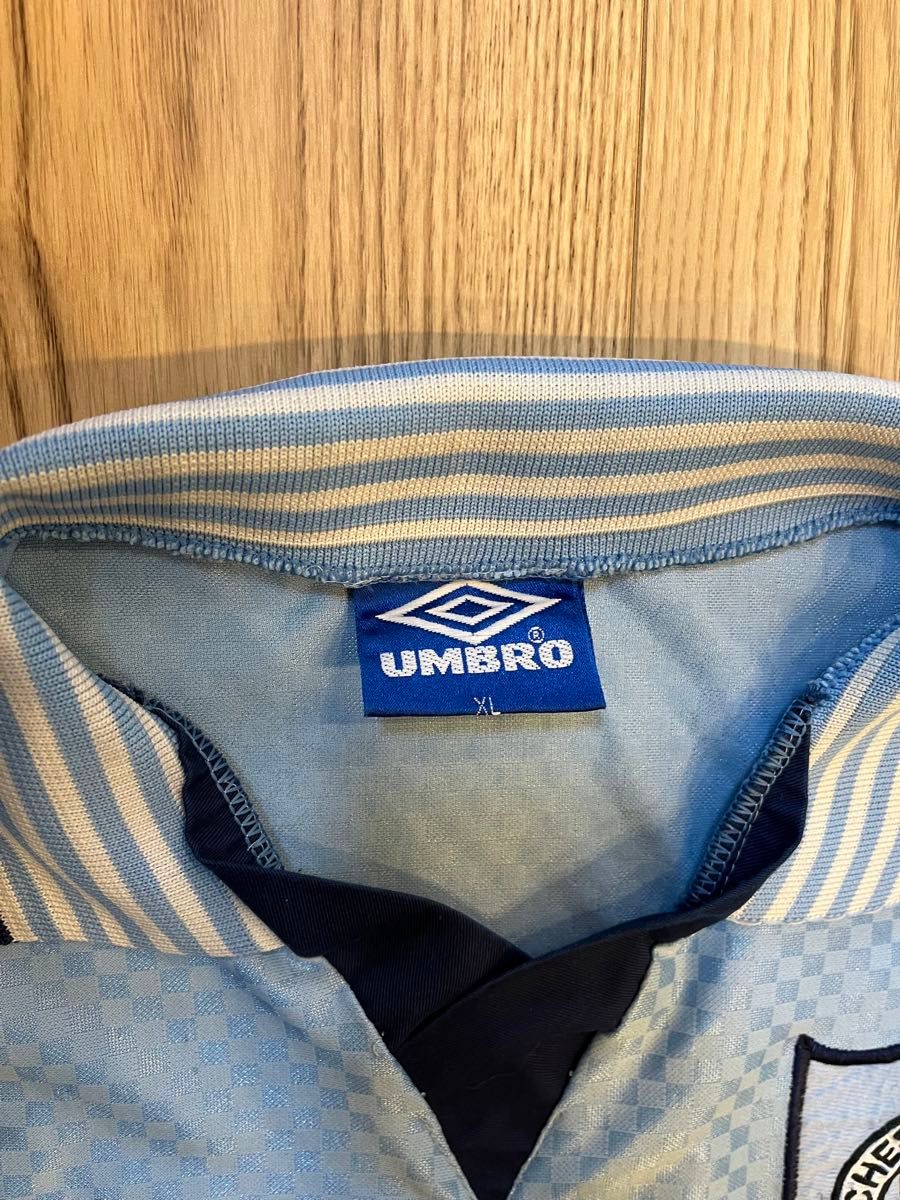 90s UMBRO 95/97 オアシス マンチェスターシティ ユニフォームXL 90s UMBRO 95/97 オアシス マンチェスターシティ ユニフォームXL