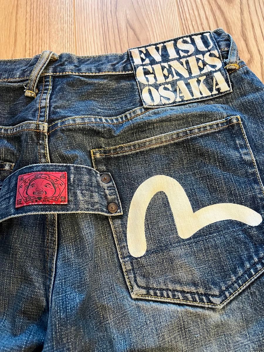 希少デザイン EVISU GENES OSAKA 七福神刺繍 36サイズ 赤耳 希少デザイン EVISU GENES OSAKA 七福神刺繍 36サイズ 赤耳