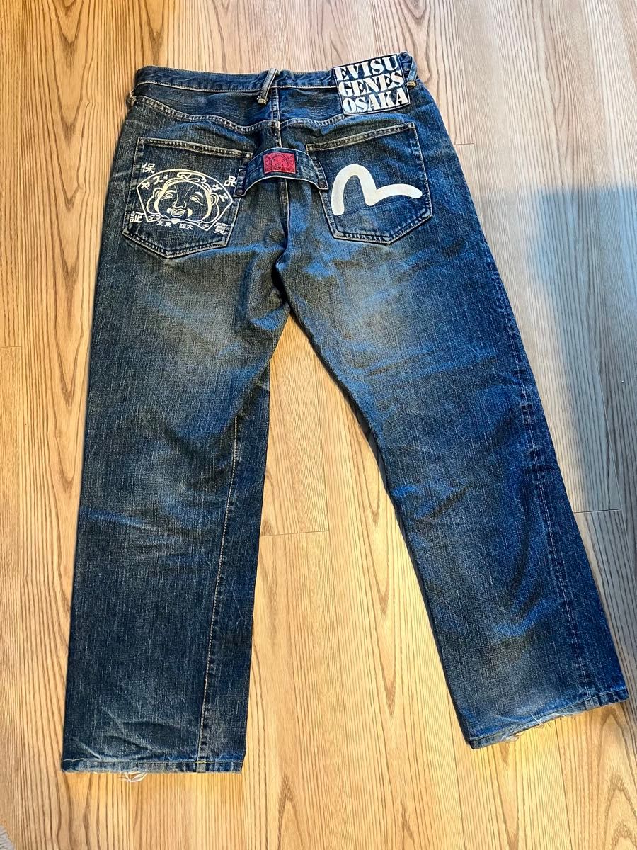 希少デザイン EVISU GENES OSAKA 七福神刺繍 36サイズ 赤耳 希少デザイン EVISU GENES OSAKA 七福神刺繍 36サイズ 赤耳