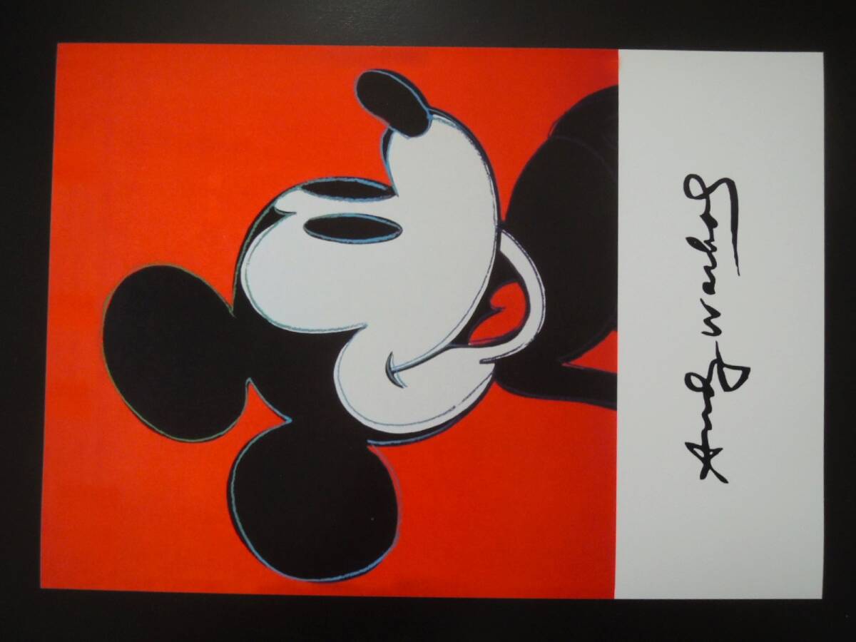 A4 amount attaching poster Mickey Mouse Anne ti- War ho ruAndy Warhol pop art Mickey Mouse retro car Be 