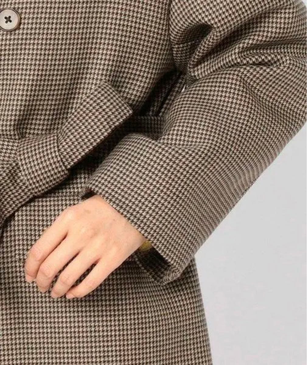 定価107 800円】オーラリー ダブルブレストコート チェック 定価107 800円】オーラリー ダブルブレストコート チェック