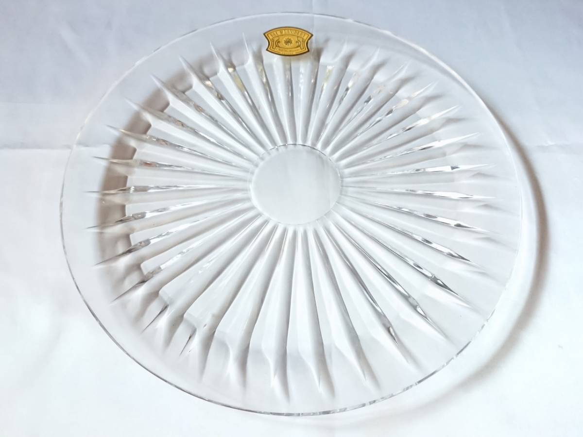 熱い販売 Val アンティーク 洋食器 大皿 ガラス製 Saint ベルギー王室御用達直径約298㎜【2214】 VSL ヴァルサンランベール Lambert その他